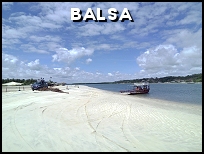 Balsa (small ferry) in Baia Formosa