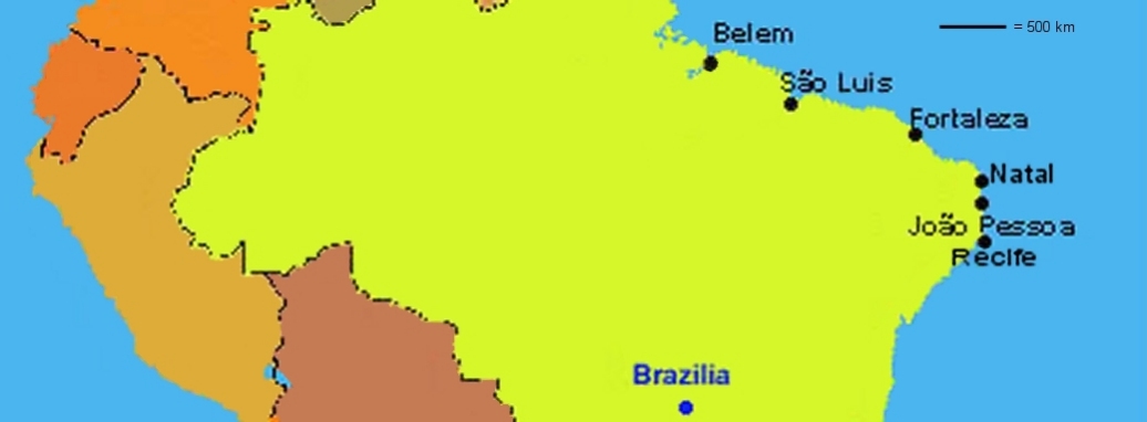 Carte du Nordeste Brésil